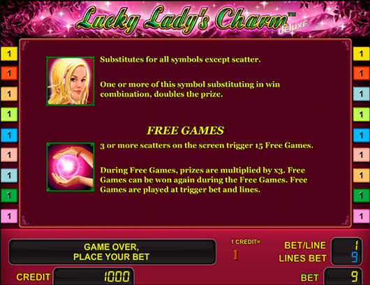 Игровой автомат Lucky Lady's Charm Deluxe на реальные деньги